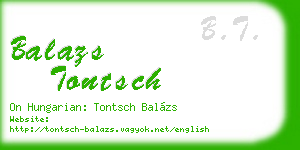 balazs tontsch business card